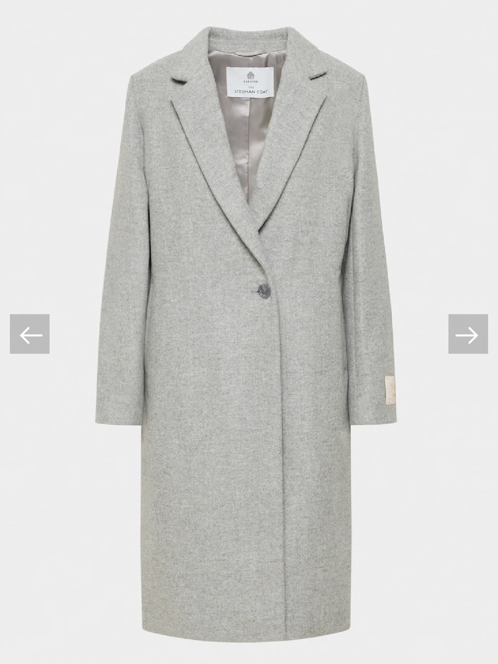 Aritzia Babaton The Stedman Coat Size S Virgin Wool in Light Heather Grey - Picture 5 of 10